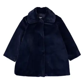 [50%OFF] Navy faux fur coat