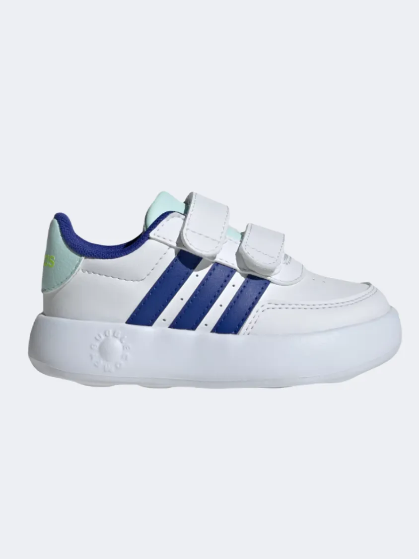 Adidas Breaknet 2 Infant Boys Sportswear Shoes White/Blue/Mint