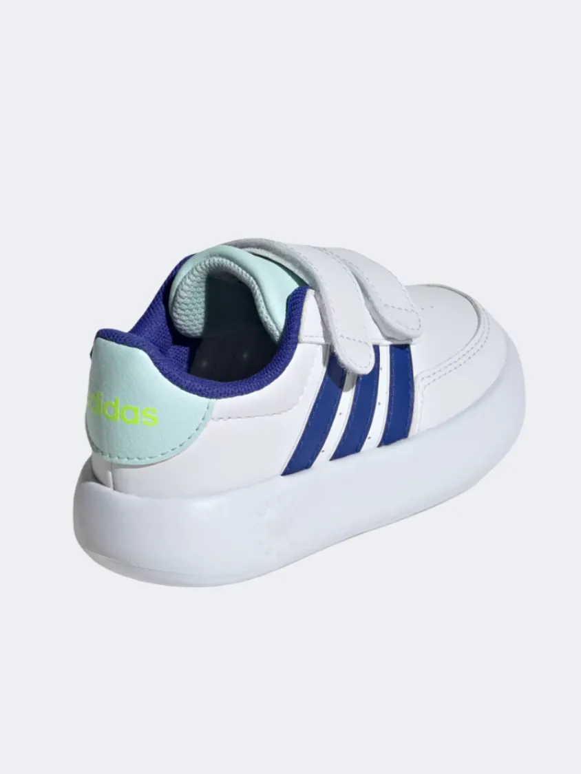 Adidas Breaknet 2 Infant Boys Sportswear Shoes White/Blue/Mint