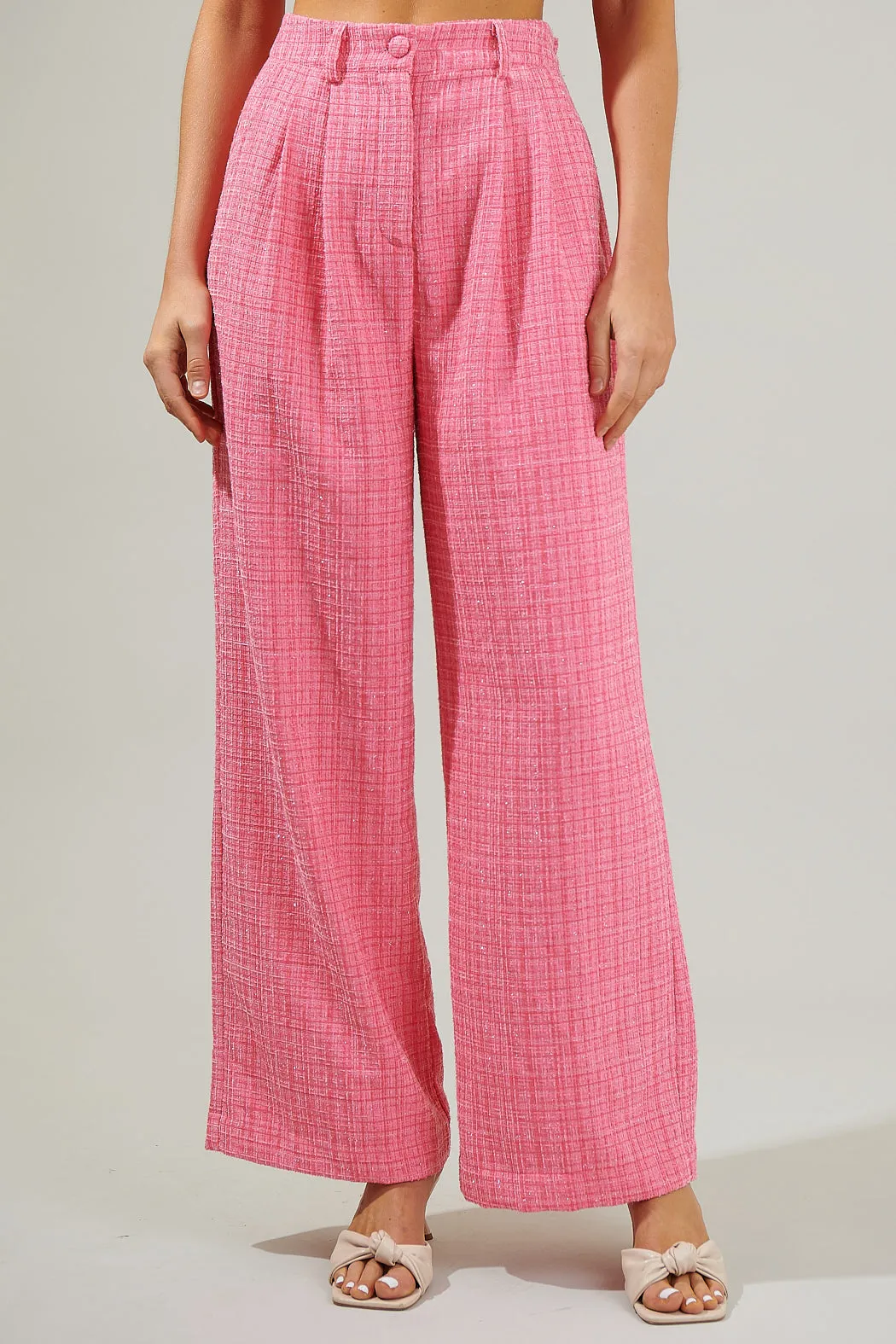 Adriella Tweed Wide Pants