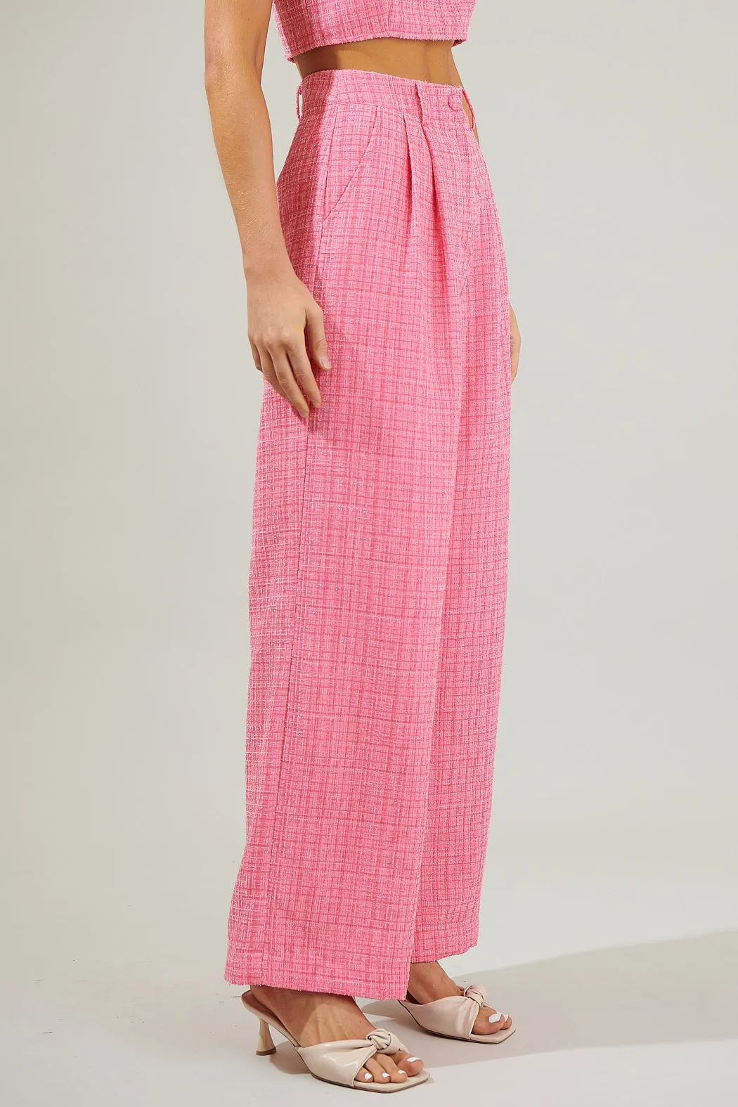 Adriella Tweed Wide Pants