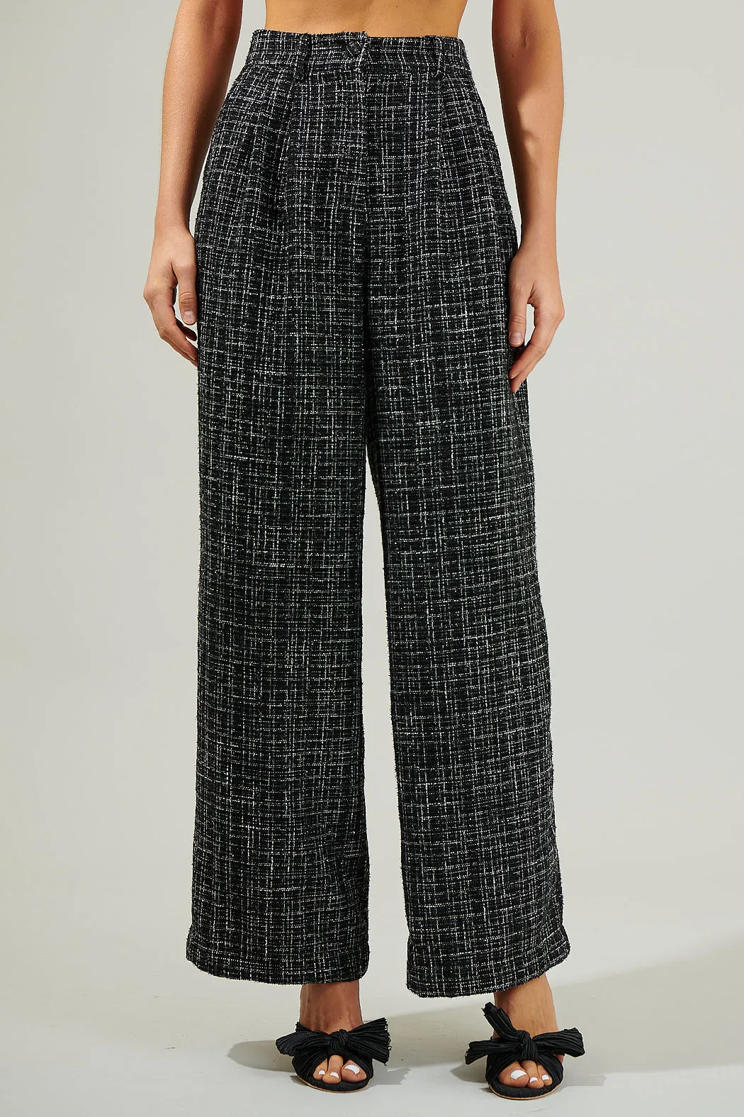 Adriella Tweed Wide Pants