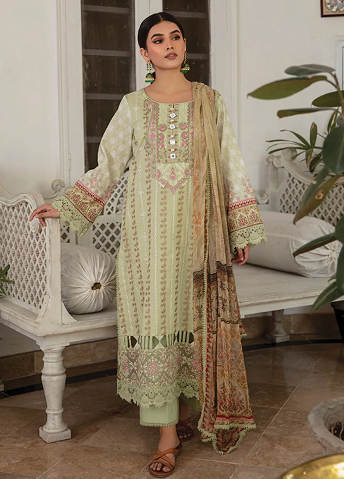 Afsaneh By Aabyaan Embroidered Lawn Unstitched 3 Piece Suit - 03