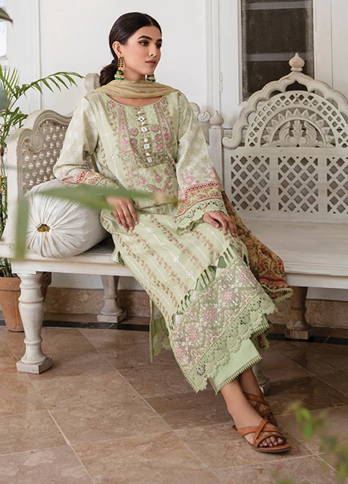 Afsaneh By Aabyaan Embroidered Lawn Unstitched 3 Piece Suit - 03