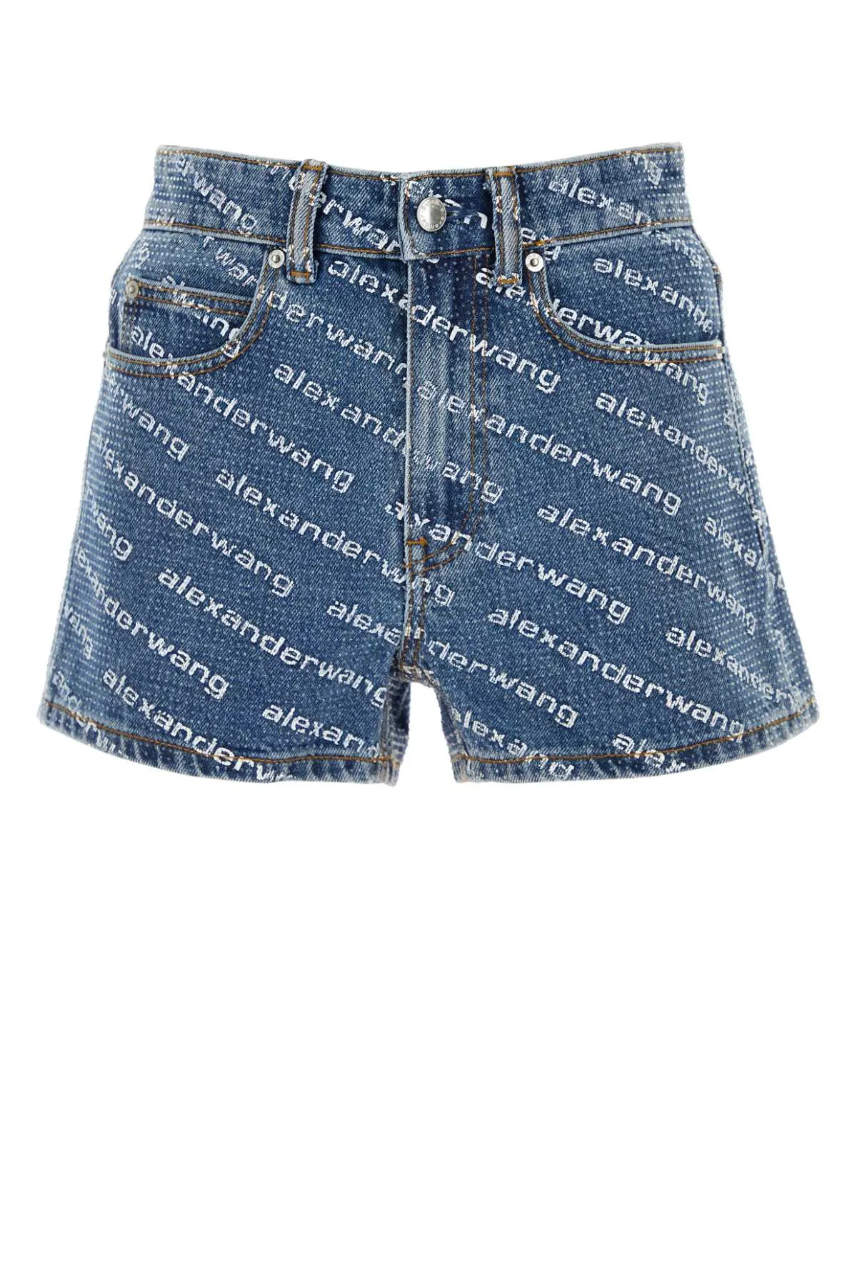 Alexander Wang Printed Denim Shorts