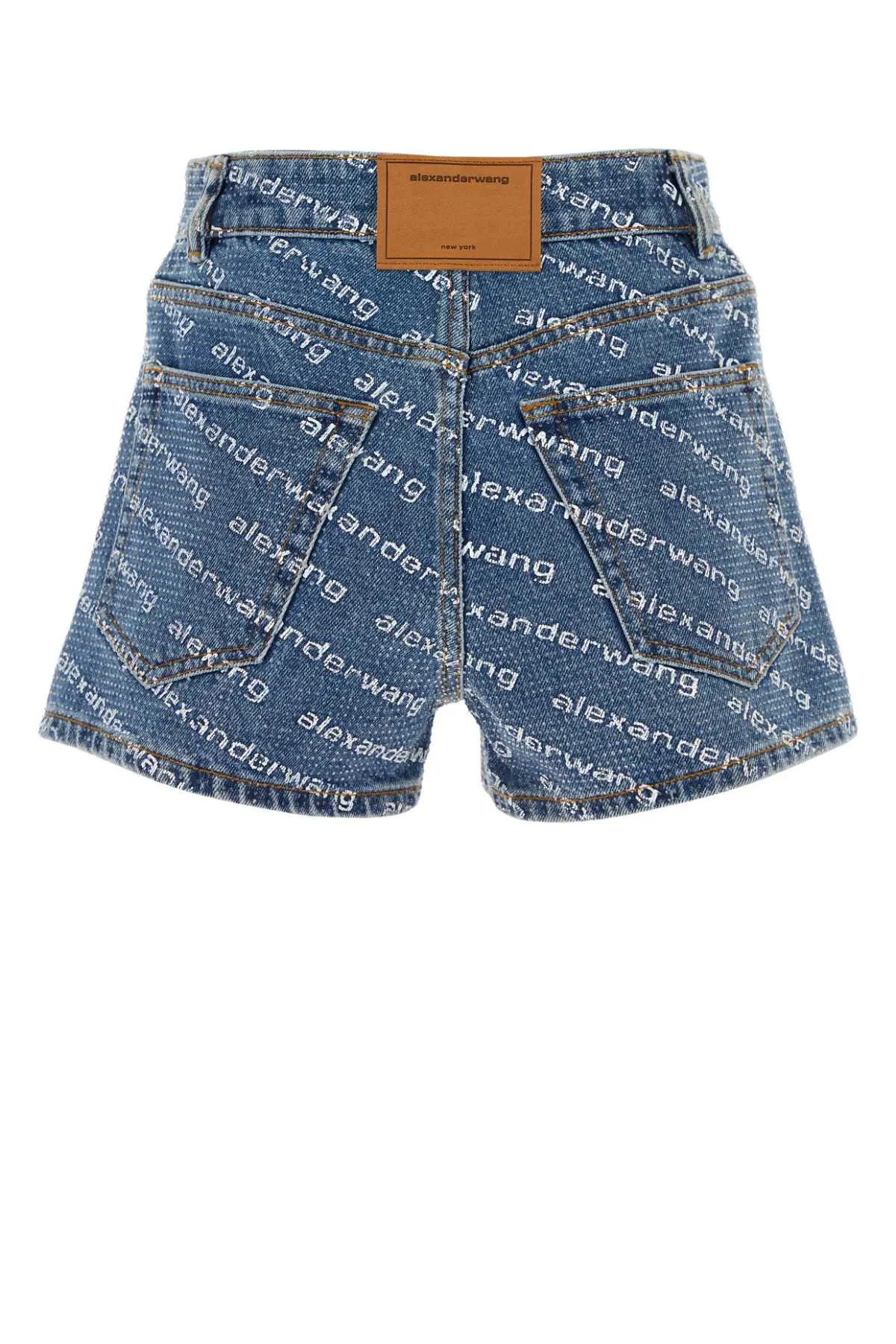 Alexander Wang Printed Denim Shorts