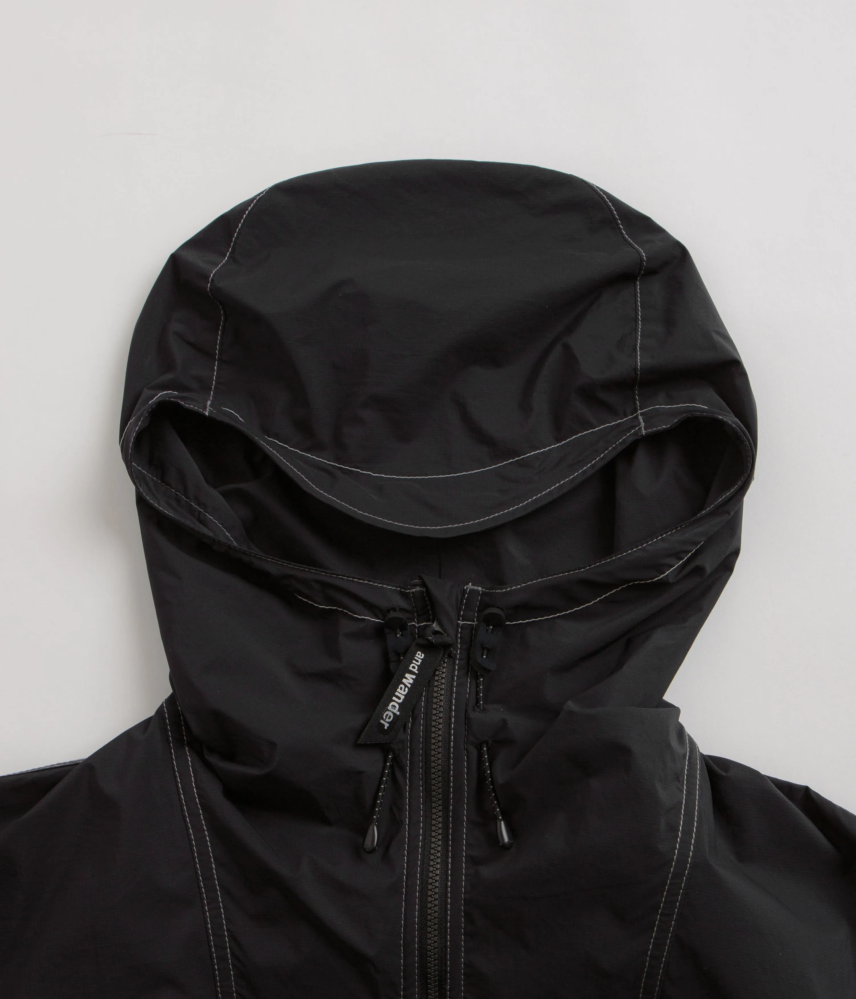 and wander Pertex Printed Wind Jacket - Black