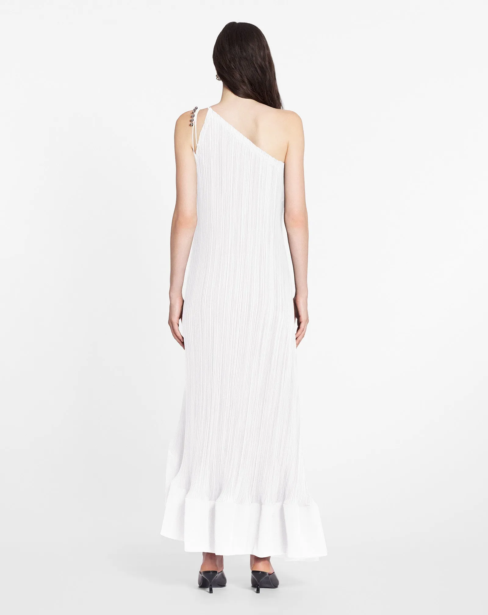 ASYMMETRICAL PLEATED DRESS