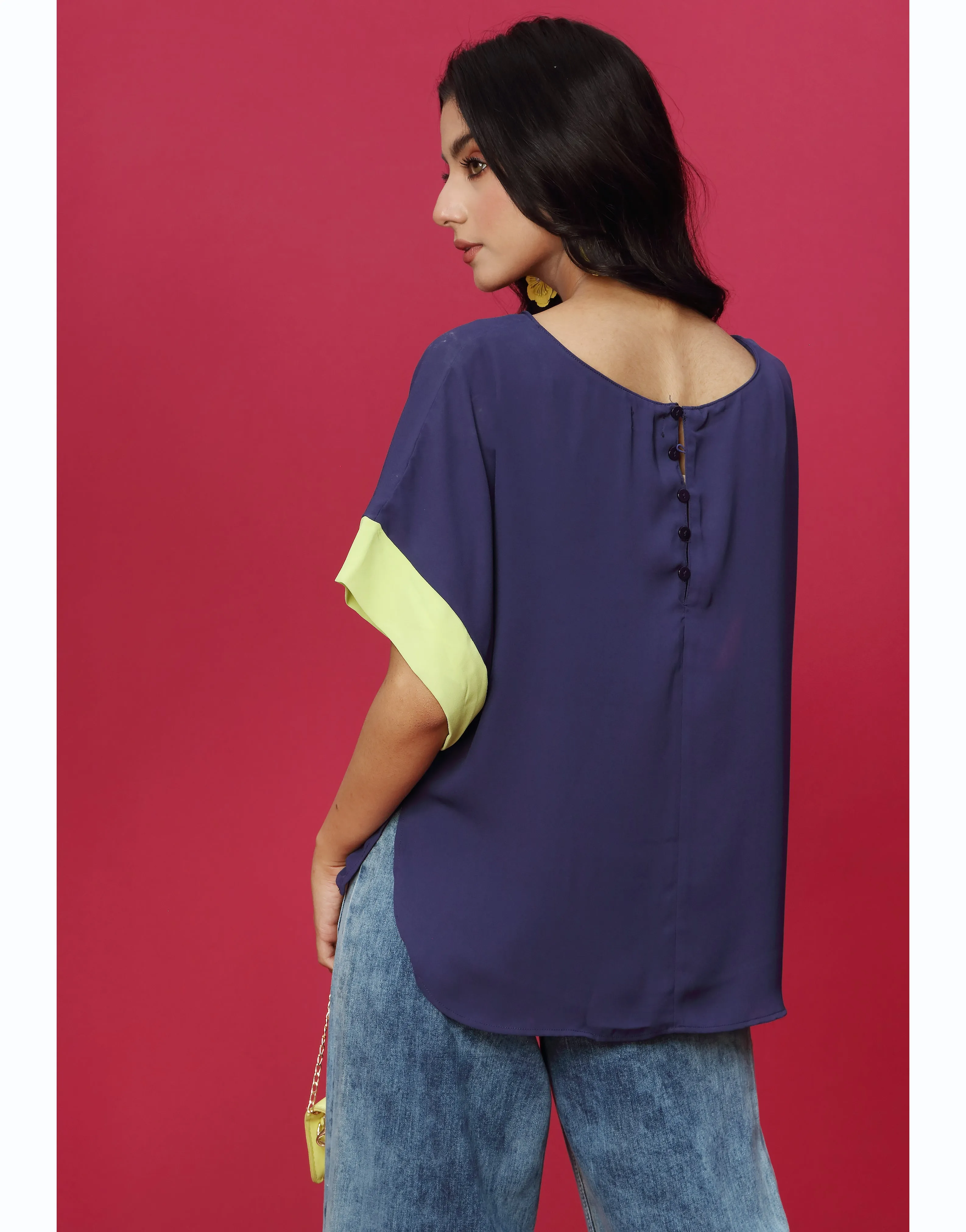 Baggy Sleeves Top in Blue