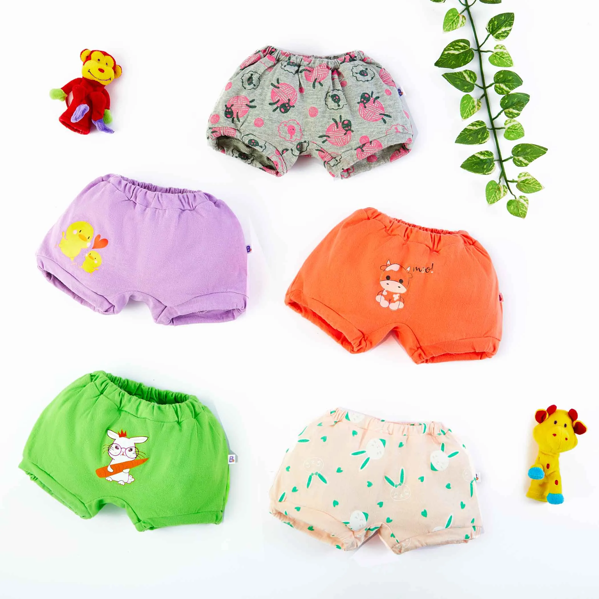 BASIC Super Soft Bloomers (Farm Fam) & Briefs (Doodle Dreams) - Pack of 10