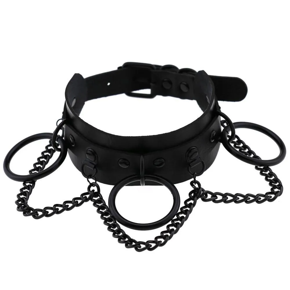 Black Gothic Punk Choker Goth Chain Collar