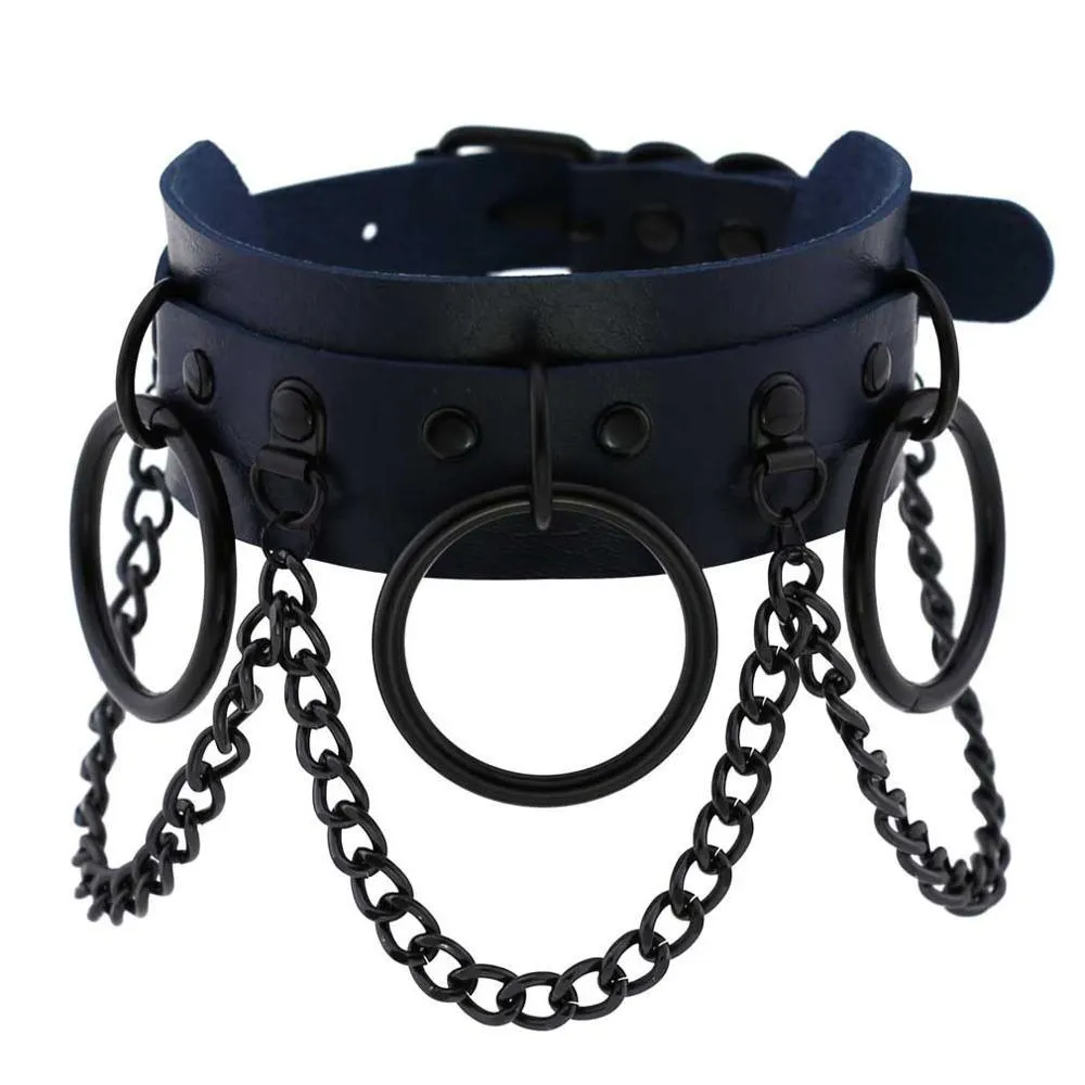 Black Gothic Punk Choker Goth Chain Collar