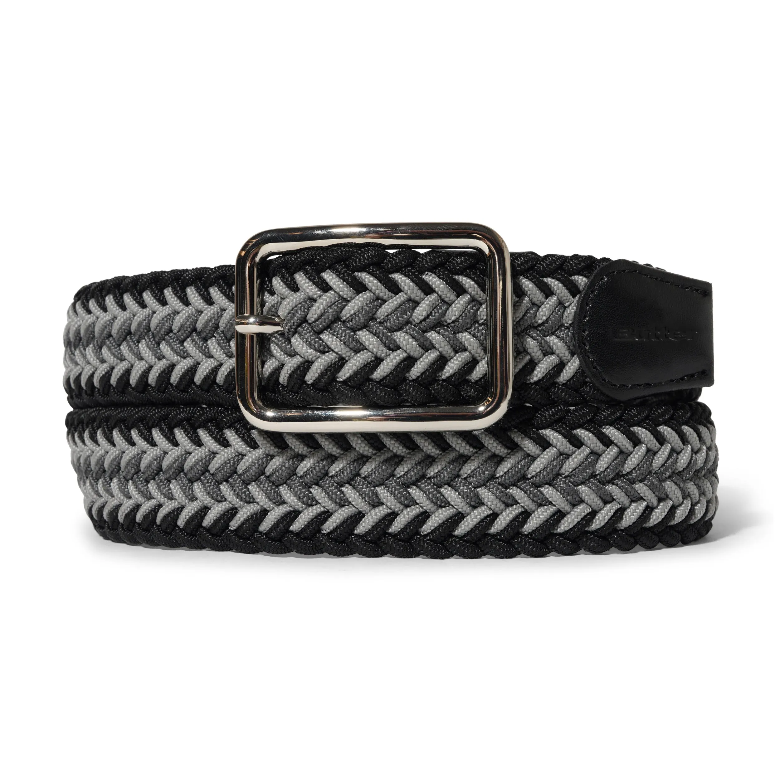 BRAIDED BELT BLACK / GREY