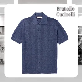 BRUNELLO CUCINELLI  |Stripes Short Sleeves Shirts