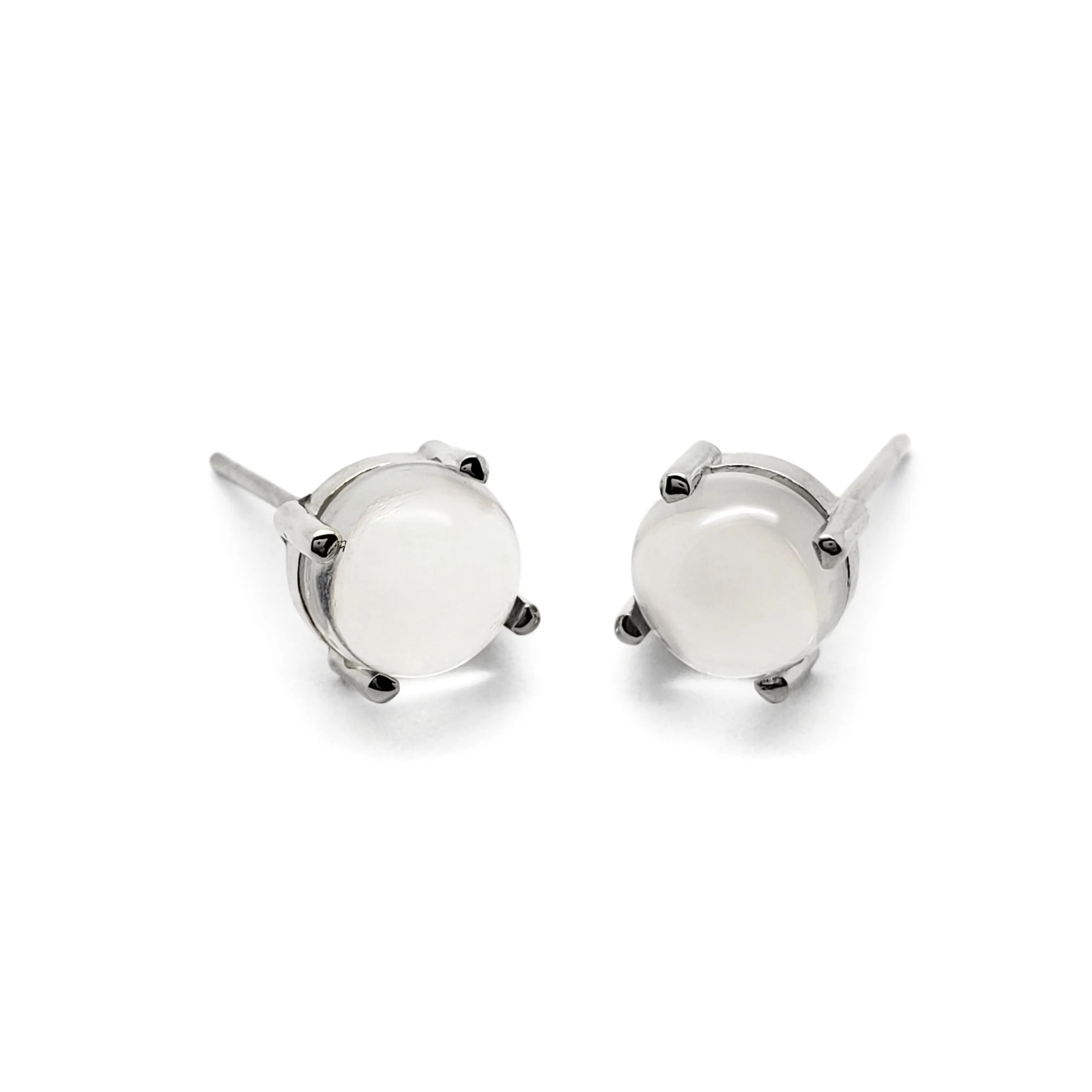 Cabochon Moonstone Studs | Large