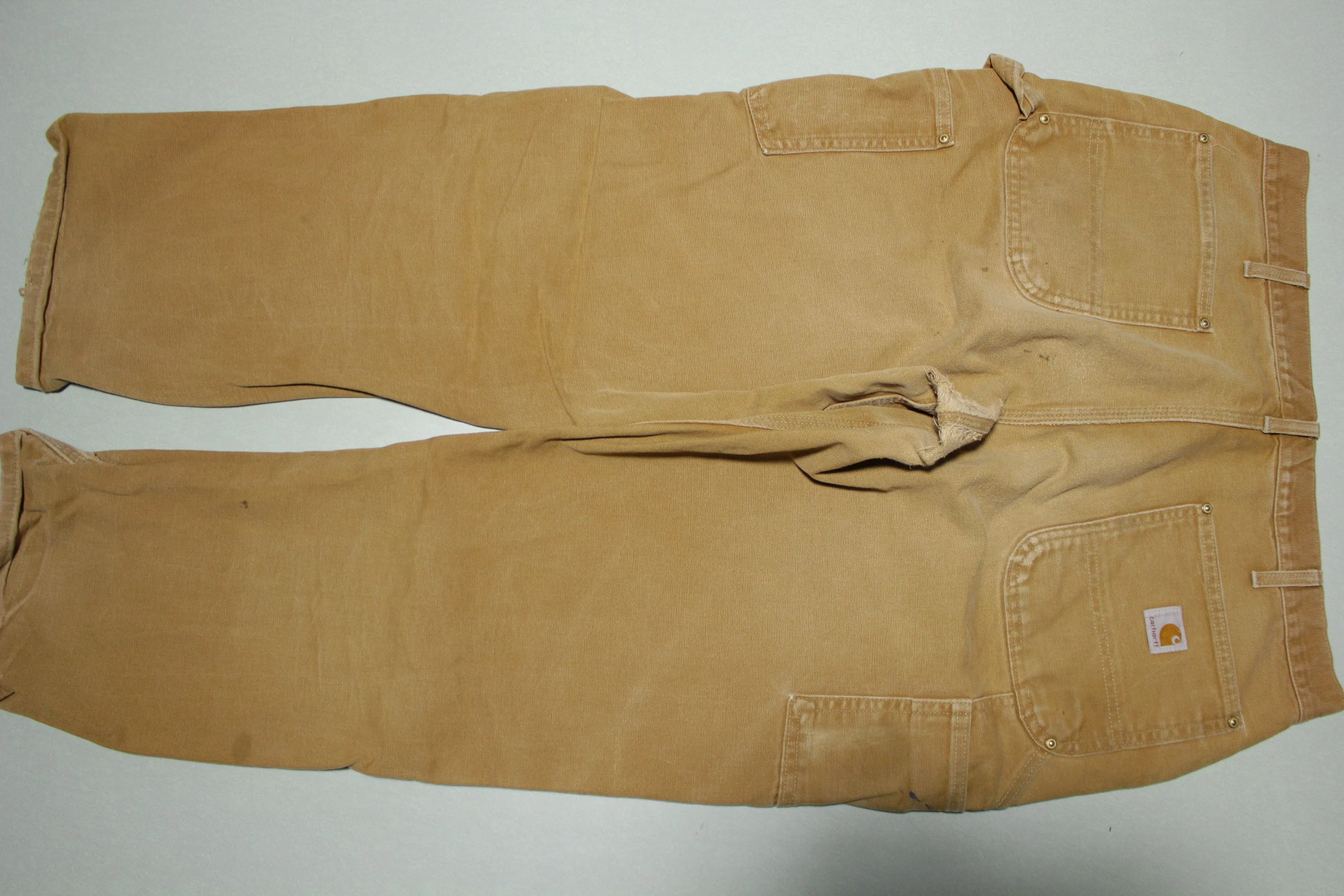 Carhartt B01 BRN Washed Duck Work Double Knee Front USA Pants