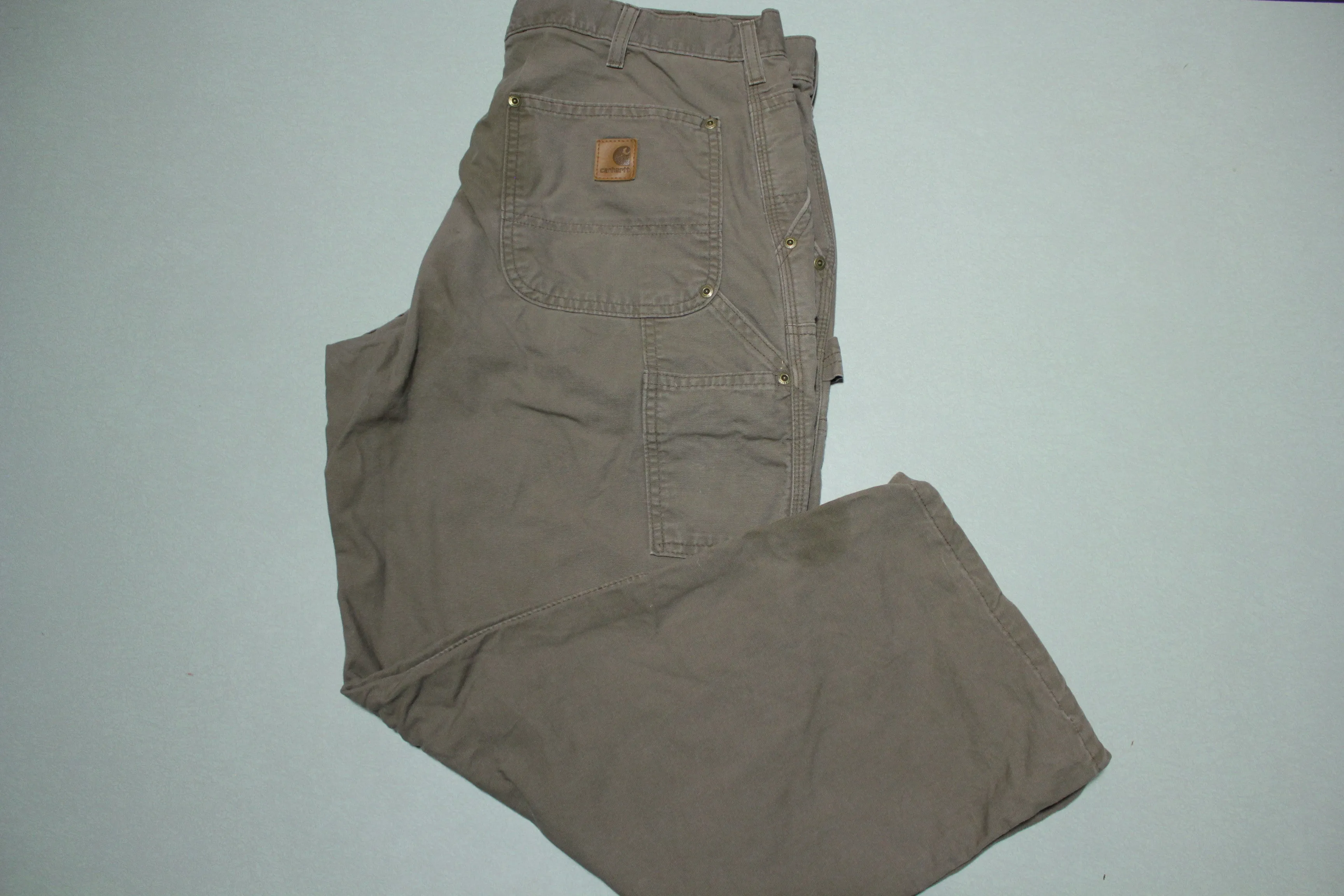 Carhartt B195 LBR Dungaree Fit Double Knee Carpenter Light Work Pants 36x26