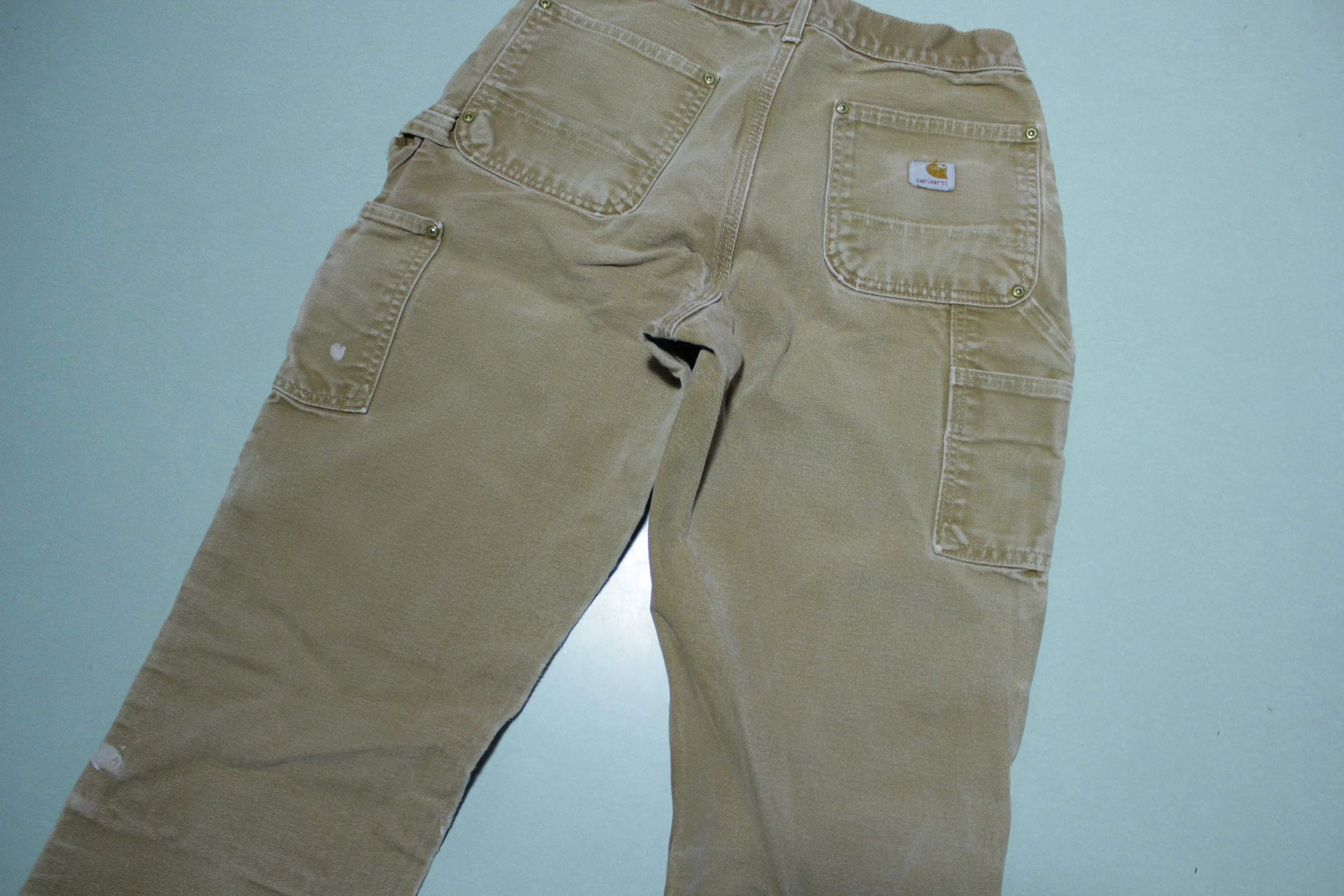 Carhartt Vintage Distressed B01 Double Knee Front Work Construction Utility Pants BRN