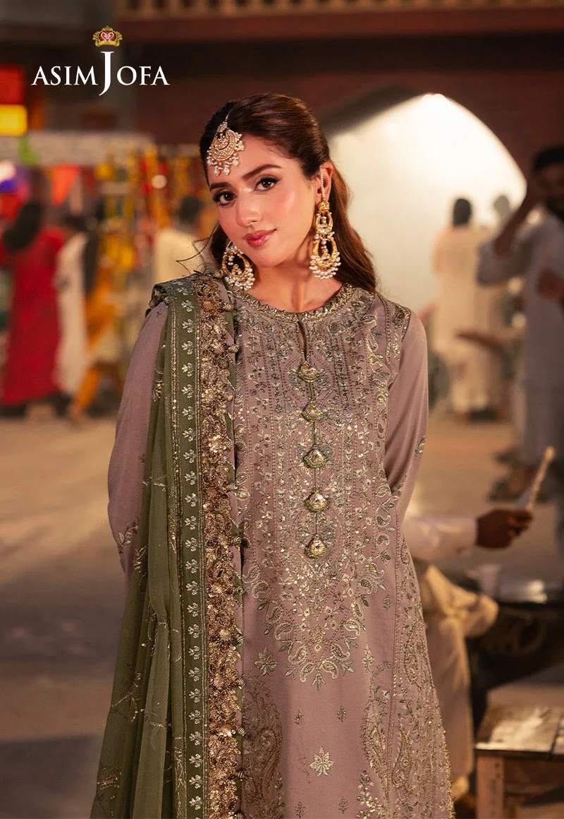 Chamkeeli by Asim Jofa Embroidered Twisted Silk Unstitched 3Pc Suit AJKK-08