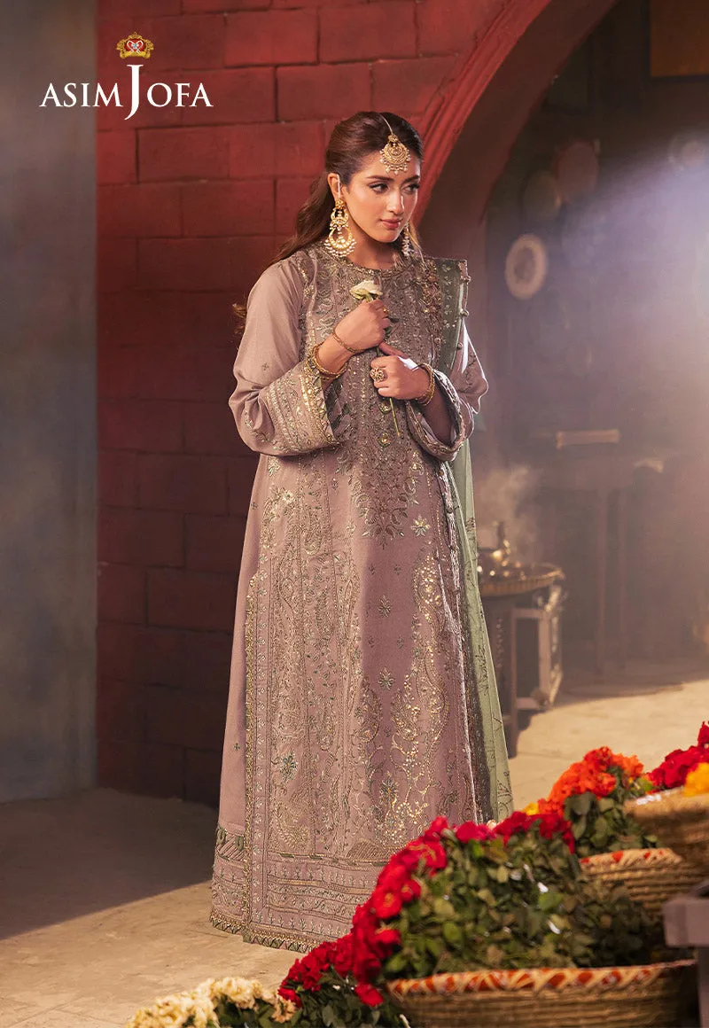 Chamkeeli by Asim Jofa Embroidered Twisted Silk Unstitched 3Pc Suit AJKK-08