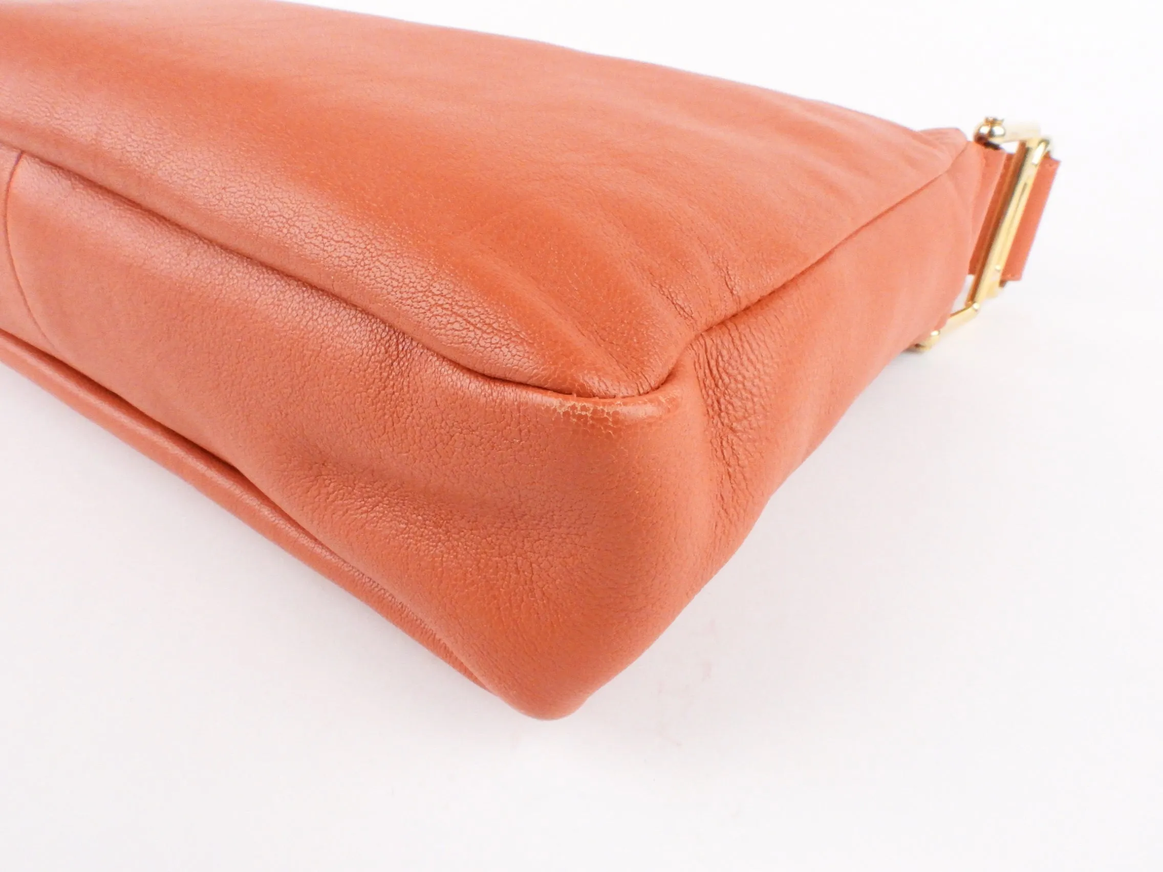 Chloe Orange Leather Vanessa Shoulder Bag