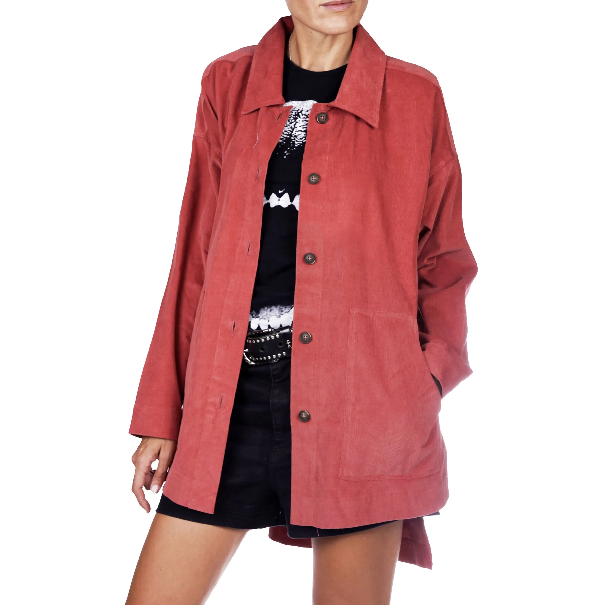 Cotton Jacket Velluto Burgundy