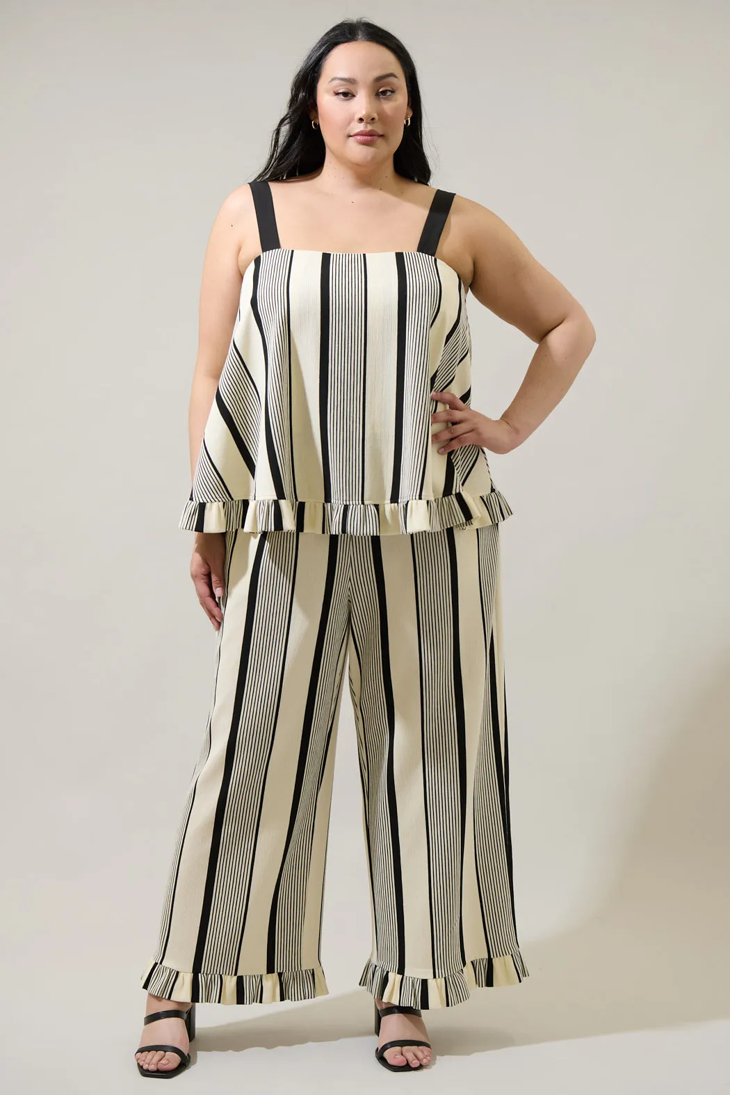 Devra Club Stripe Pants Curve