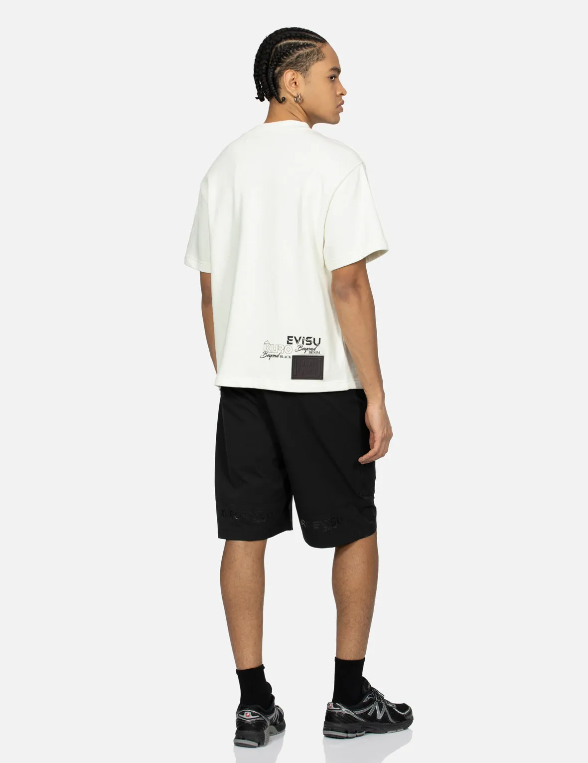 Dyed Reflective Multi-Print Regular Fit Cargo Shorts