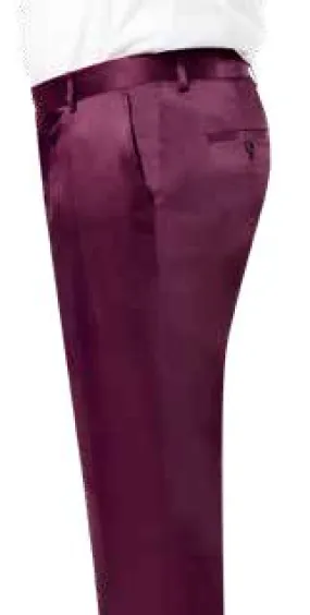 EJ Samuel Plum Satin Pants PS01