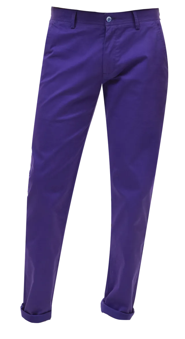 EJ Samuel Purple Chino Long Pants CHL01