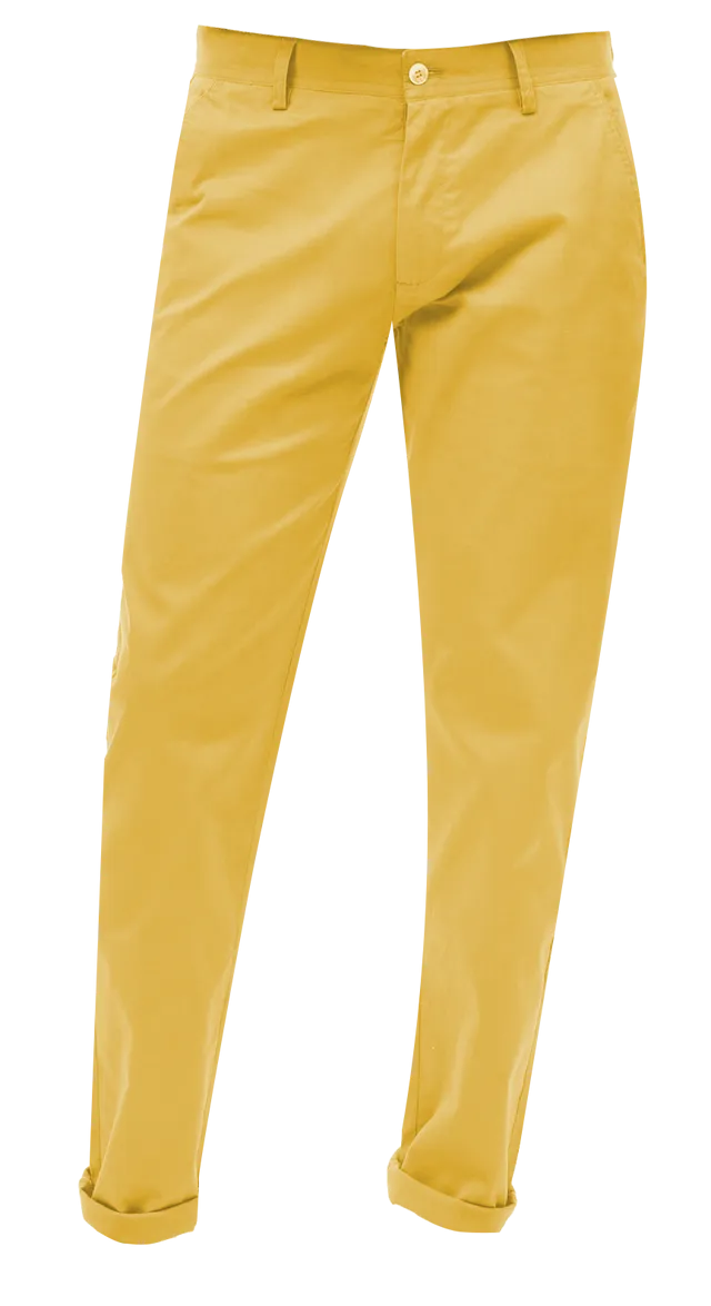 EJ Samuel Yellow Chino Long Pants CHL01