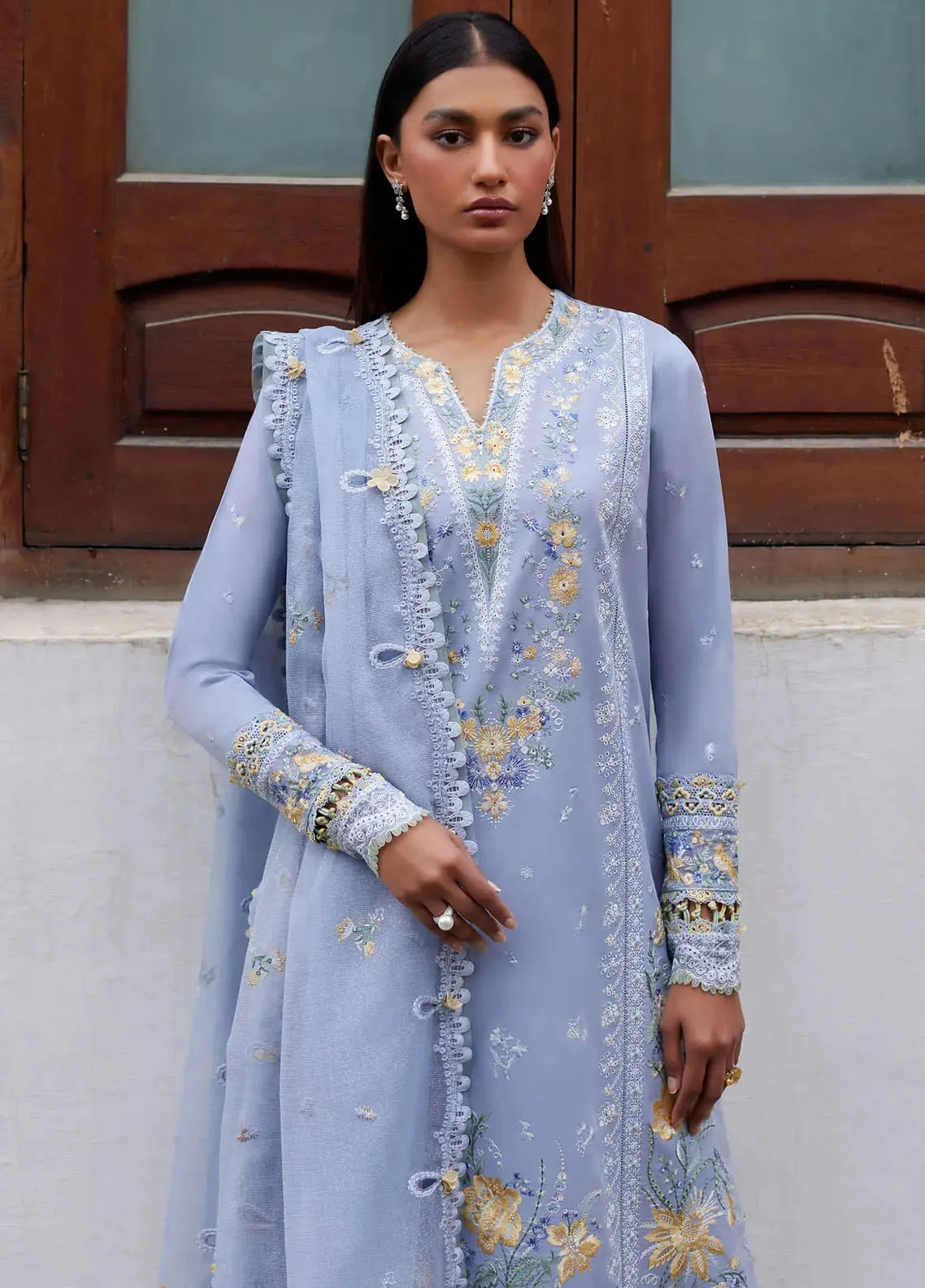 Elan Luxury Embroidered Lawn 3 Piece Unstitched Suit EL24LEL D-1A MINA