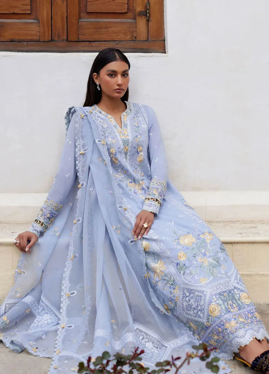 Elan Luxury Embroidered Lawn 3 Piece Unstitched Suit EL24LEL D-1A MINA