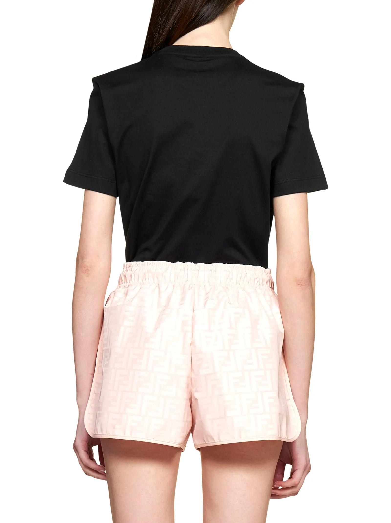 Fendi Allover Logo Printed Drawstring Shorts