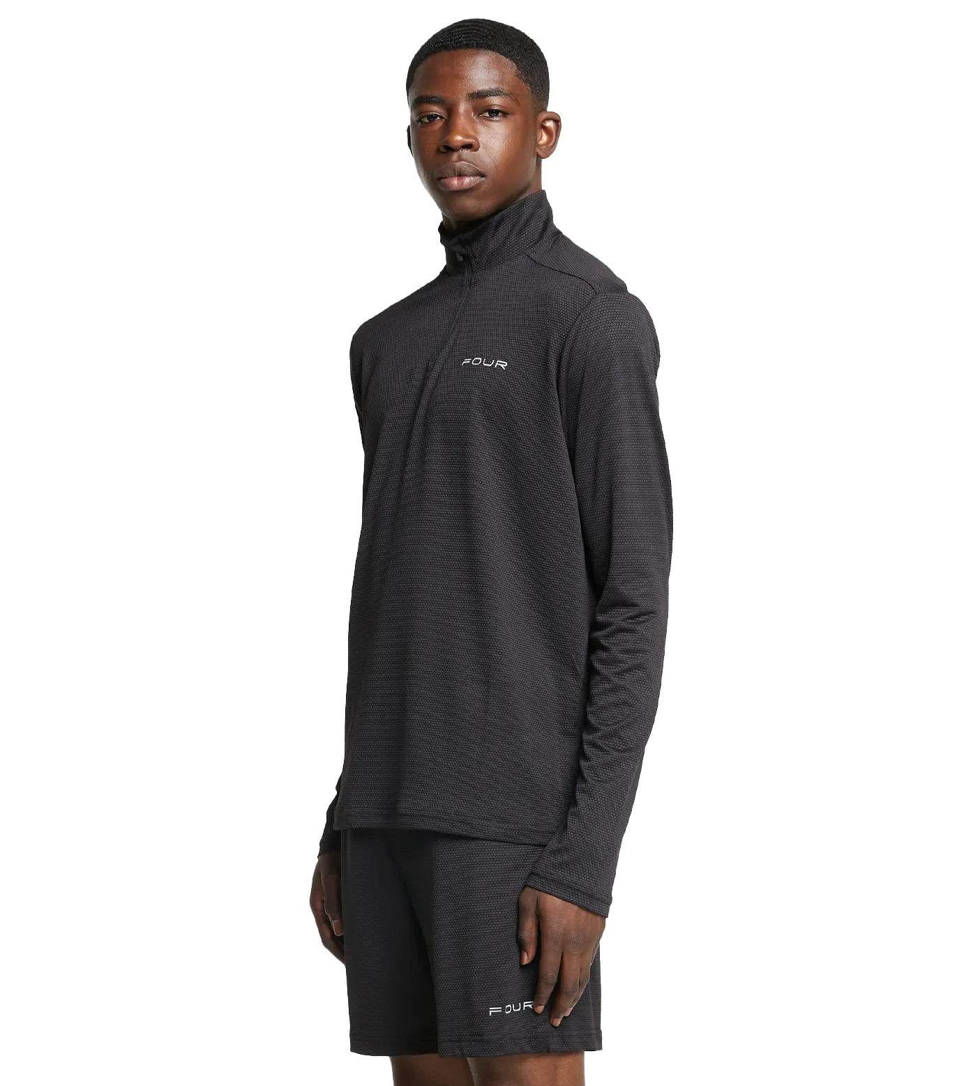 FOUR    Sportswear Half Zip Black