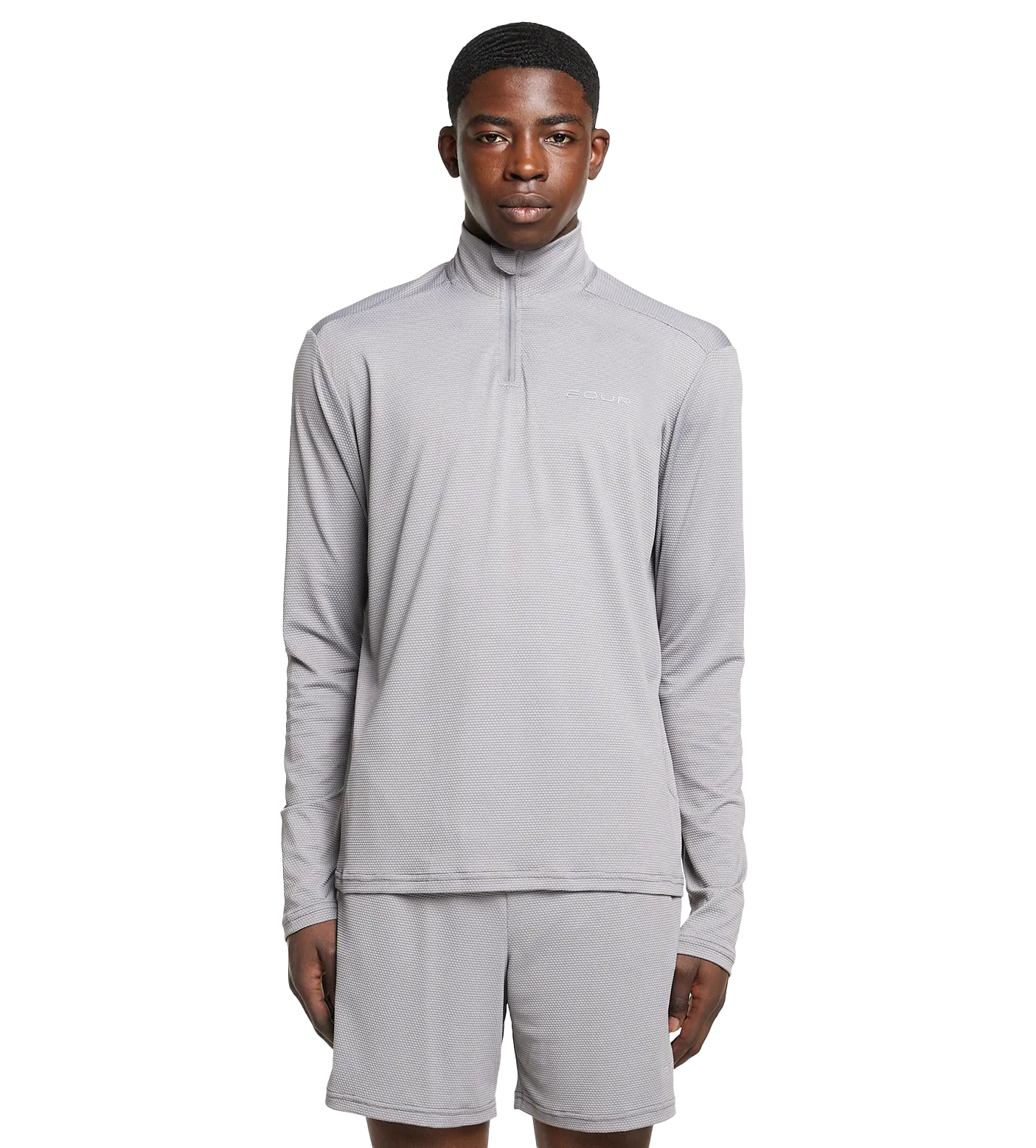 FOUR    Sportswear Half Zip Light Grey