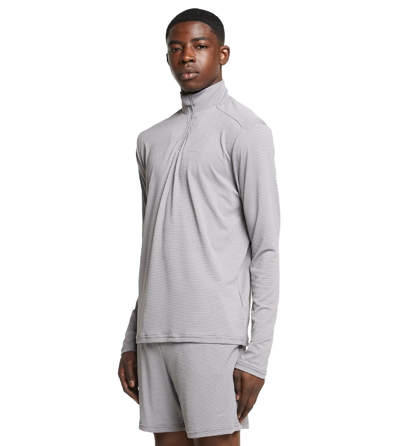 FOUR    Sportswear Half Zip Light Grey