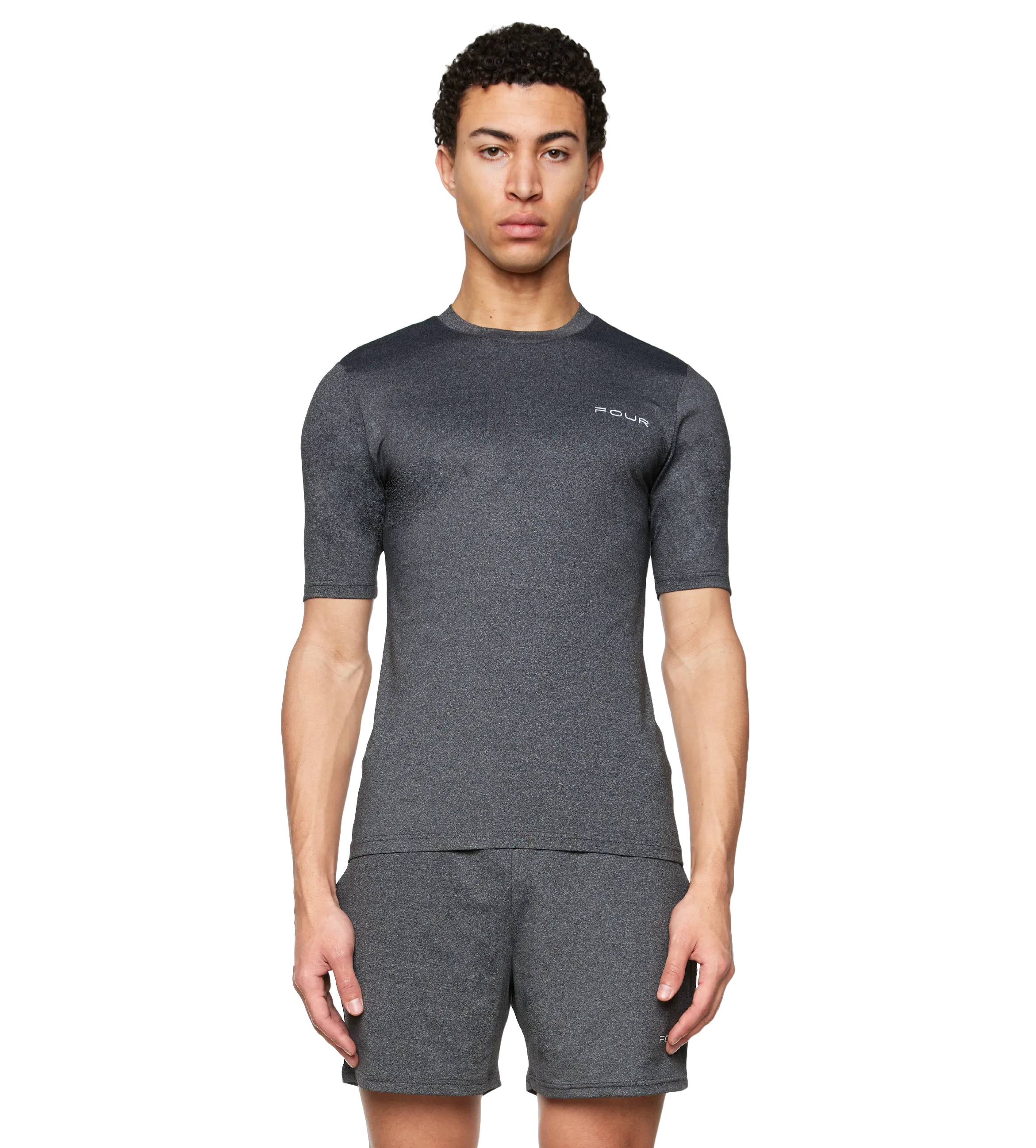 FOUR    Sportswear T-shirt Melange Dark Grey