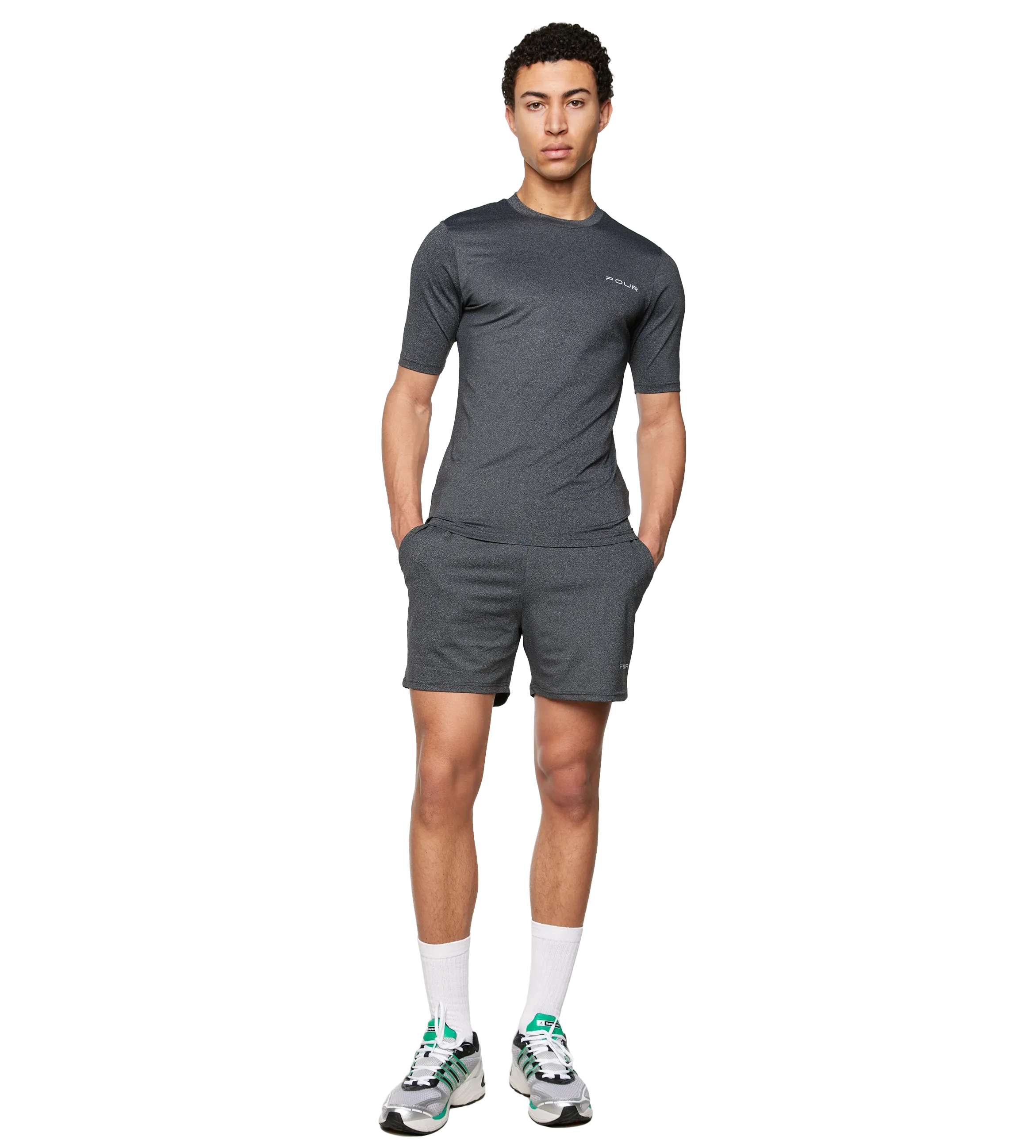 FOUR    Sportswear T-shirt Melange Dark Grey