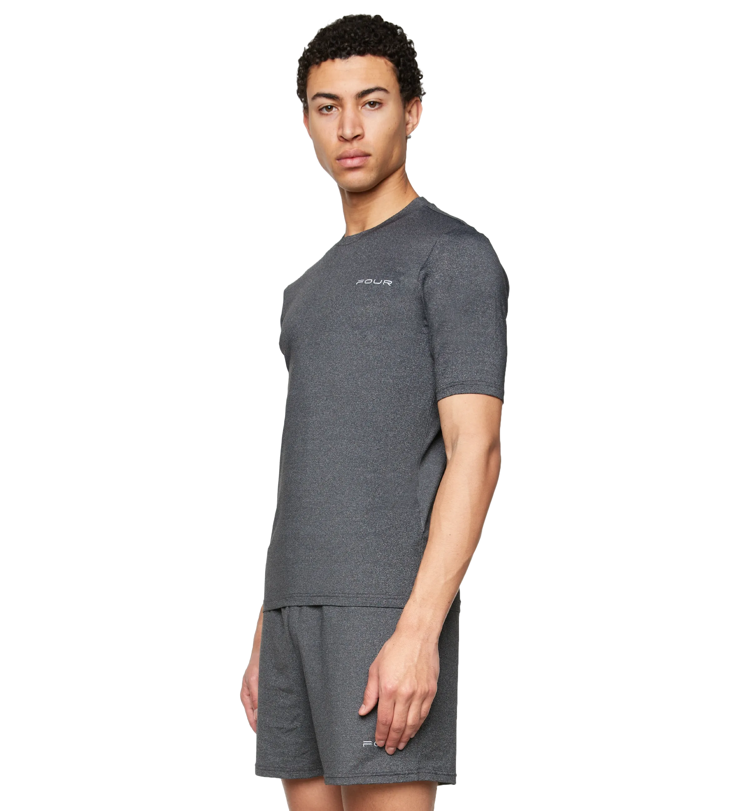 FOUR    Sportswear T-shirt Melange Dark Grey