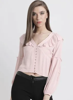 Full Sleeves Ruffles Top