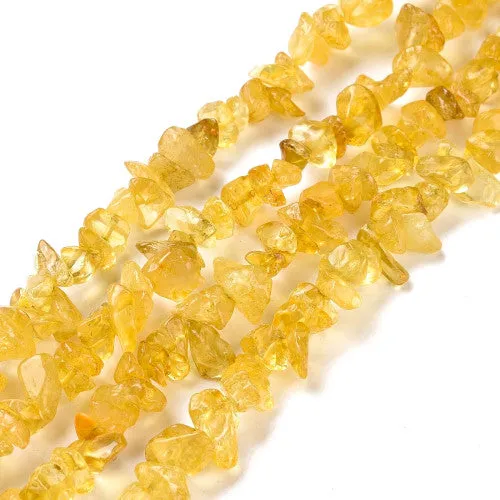 Gemstone Beads, Citrine, (Dyed & Heated), Natural, Free Form, Chip Strand, 3-16mm x 3-8mm