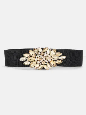 Golden Rhinestone Buckle Belt