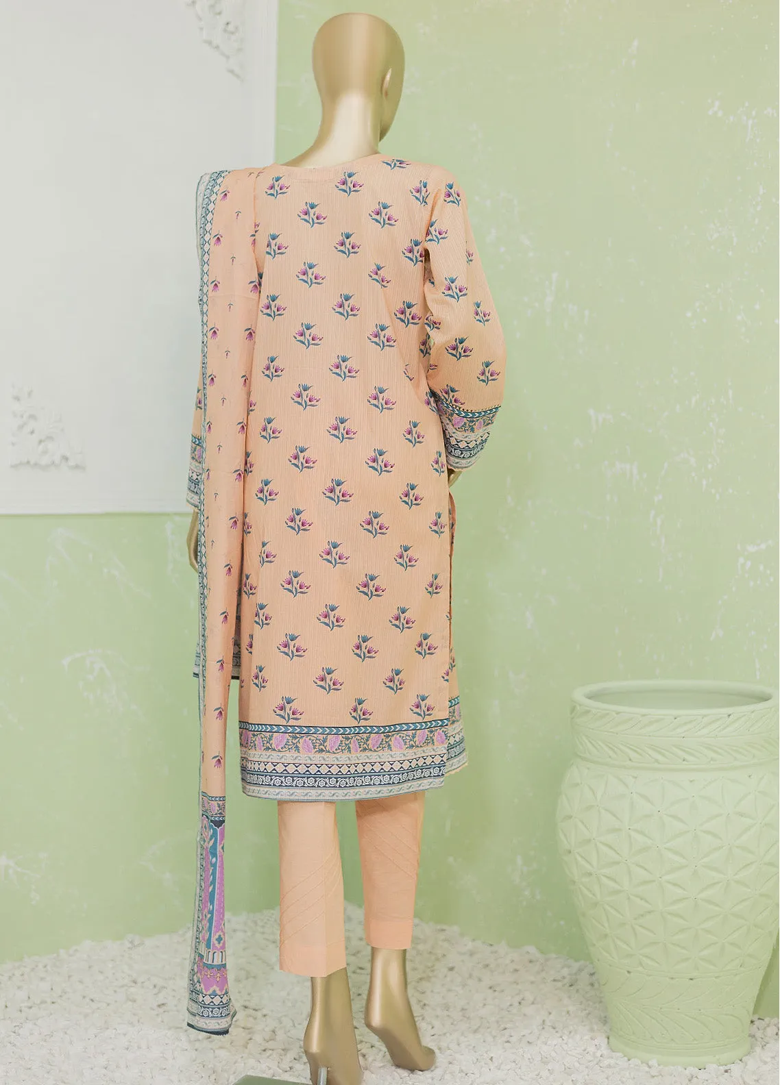 HZ Textile Printed Cotton Unstitched 3 Piece Suit - HZ24PD PDC-24