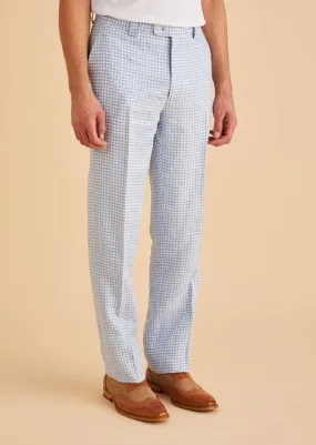 Inserch Linen Houndstooth Pants P269-00014 Lt. Blue