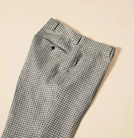 Inserch Linen Houndstooth Pants P269-00041 Black & White