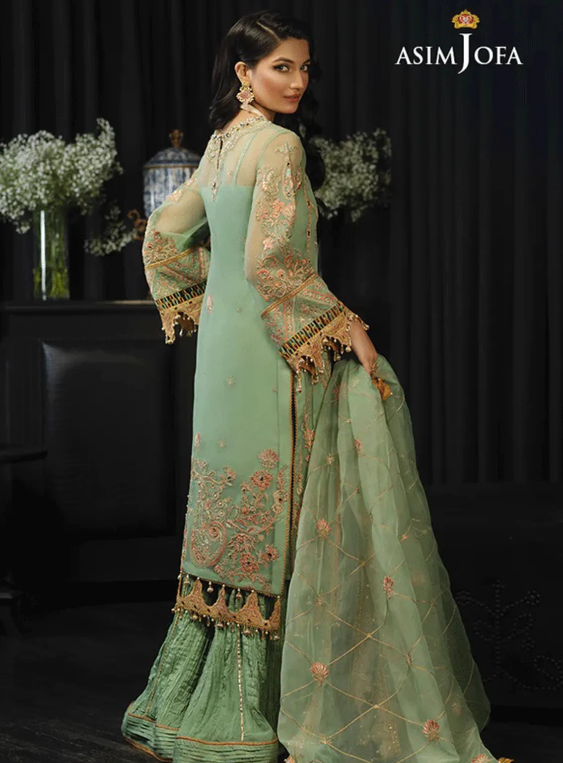 Ishq E Naubahar By Asim Jofa Embroidered Organza Unstitched 3 Piece Suit - AJ21IN AJN-18