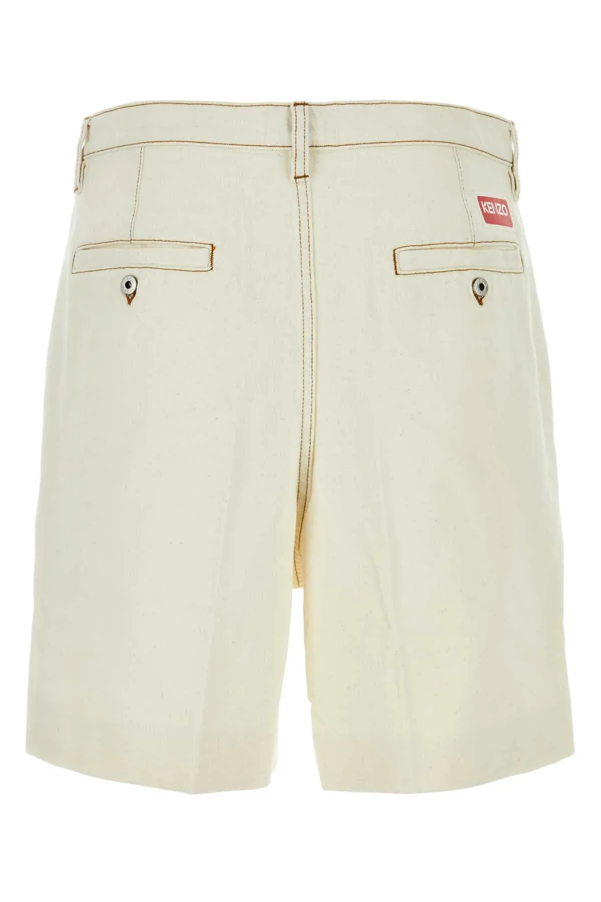 Kenzo Ivory Denim Bermuda Shorts