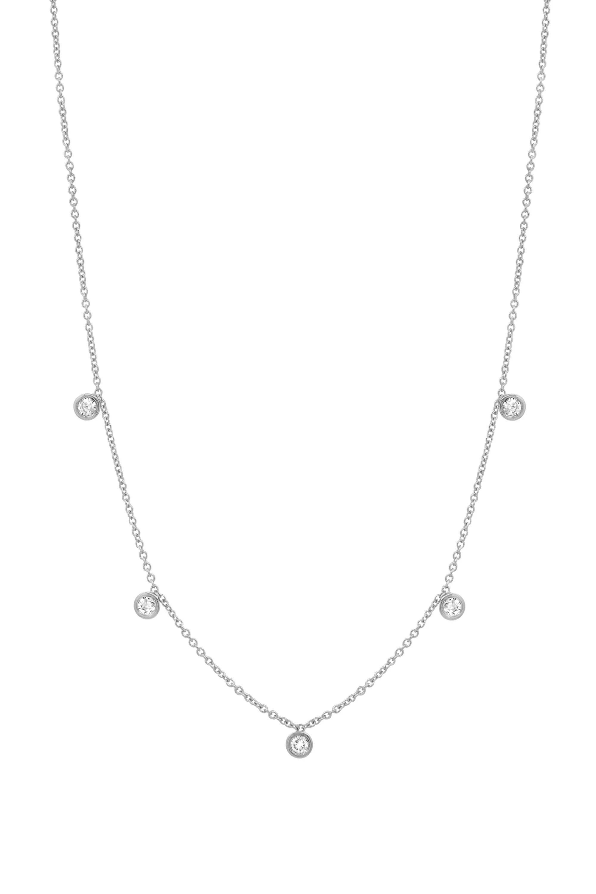 Large 5 Diamond Necklace