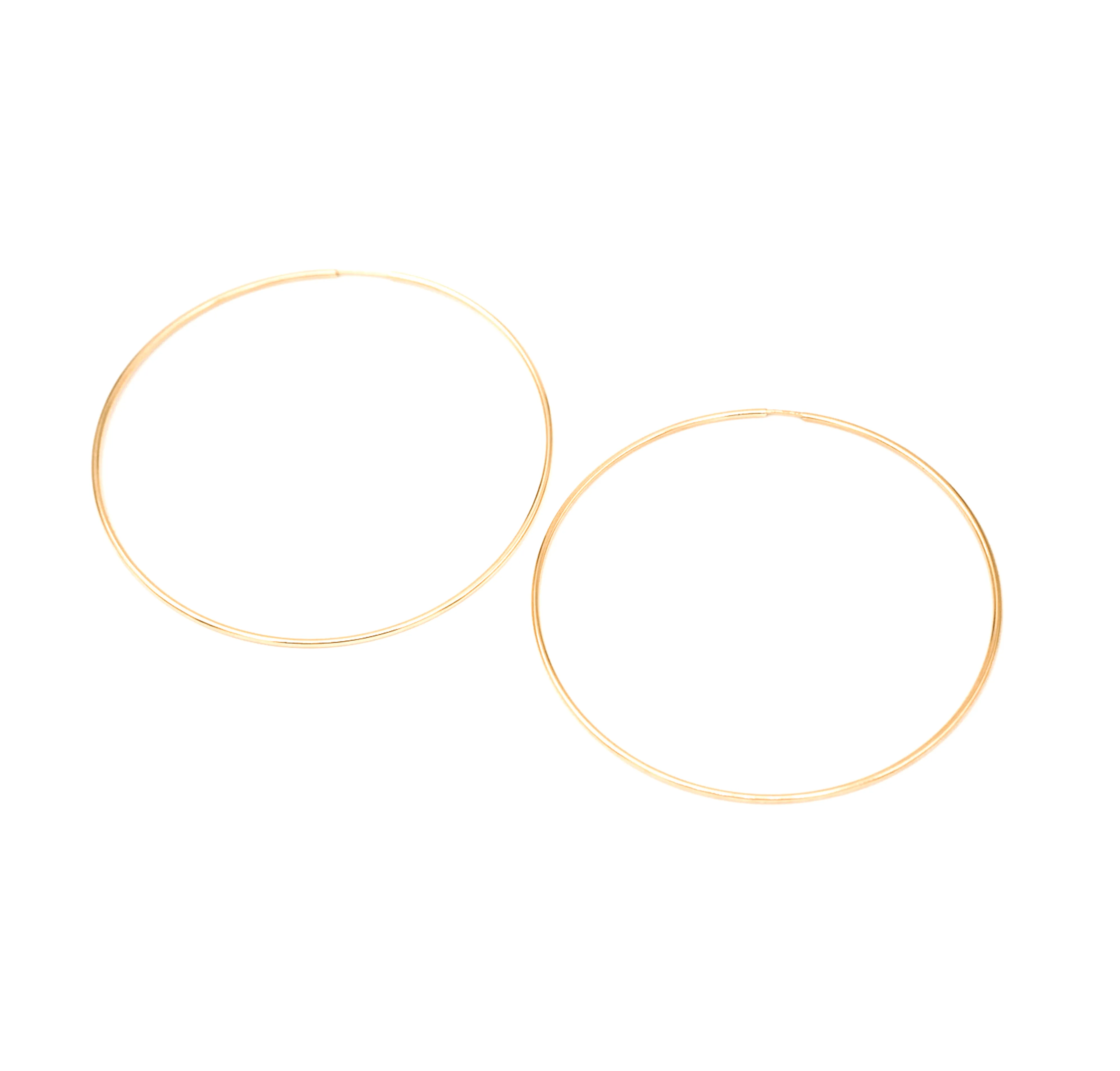 Large Gold Seamless Hoops